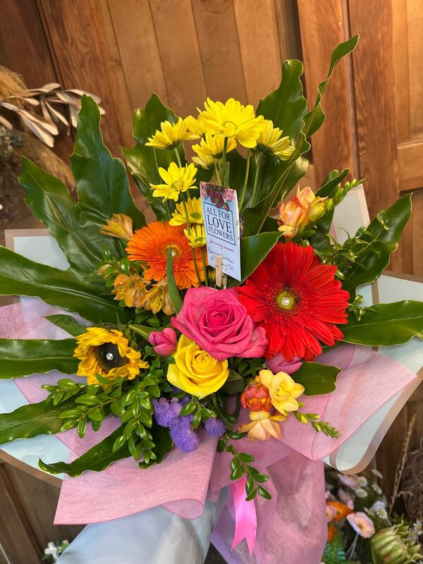Flowers delivered to customer