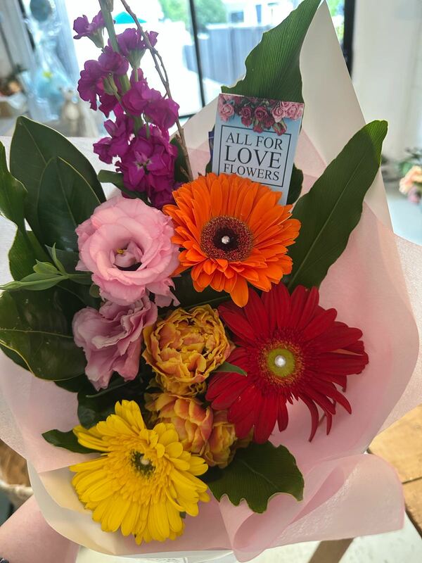 Flowers delivered to customer