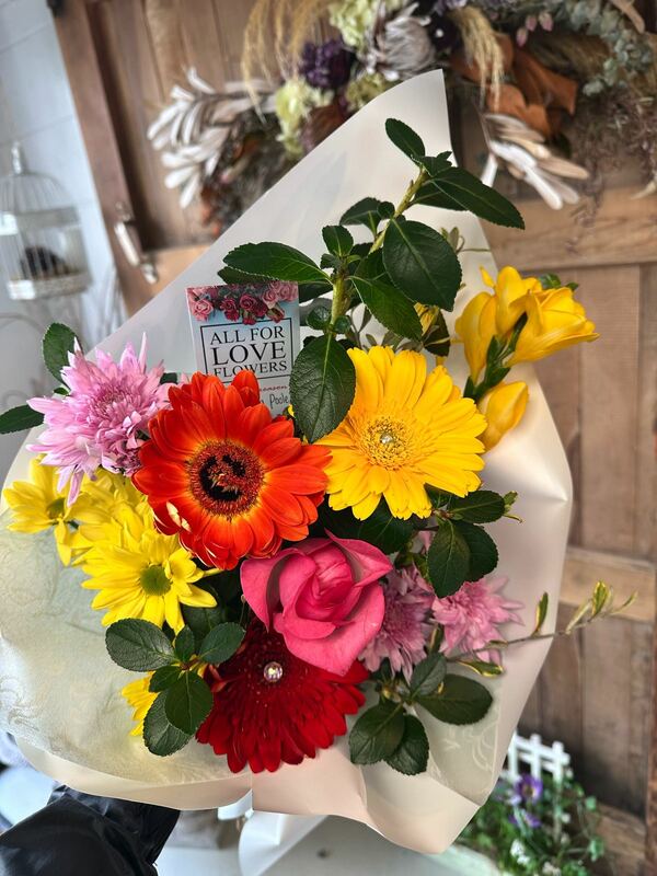 Flowers delivered to customer