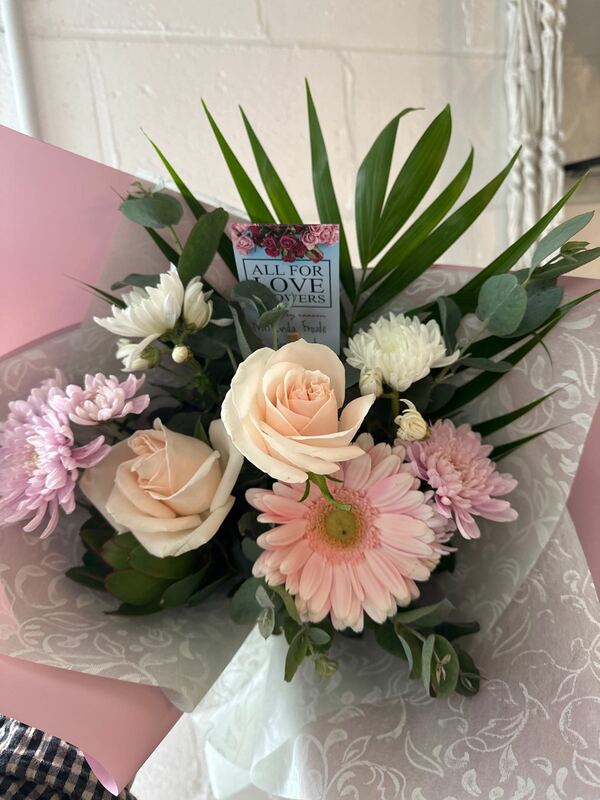 Flowers delivered to customer