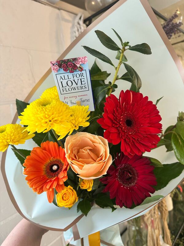 Flowers delivered to customer