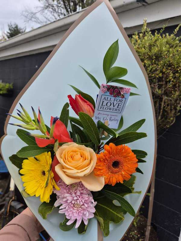 Flowers delivered to customer