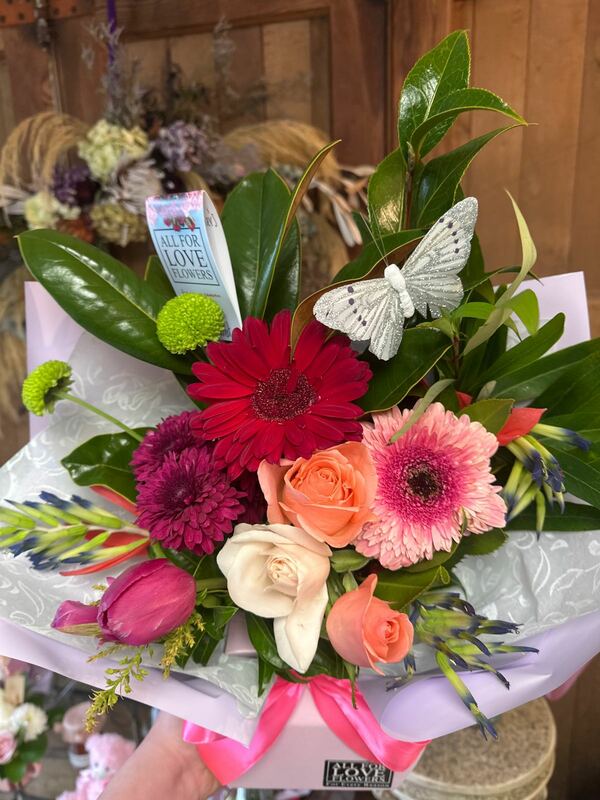 Flowers delivered to customer