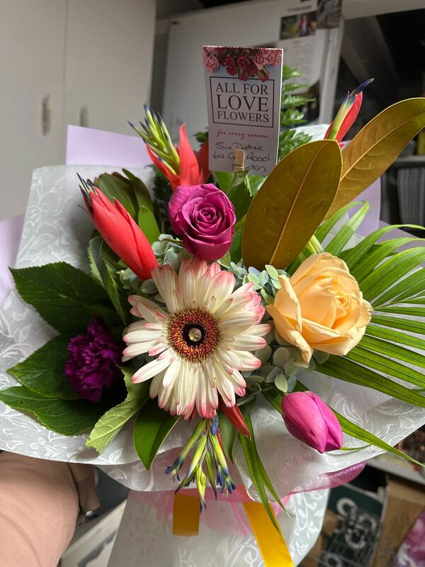 Flowers delivered to customer