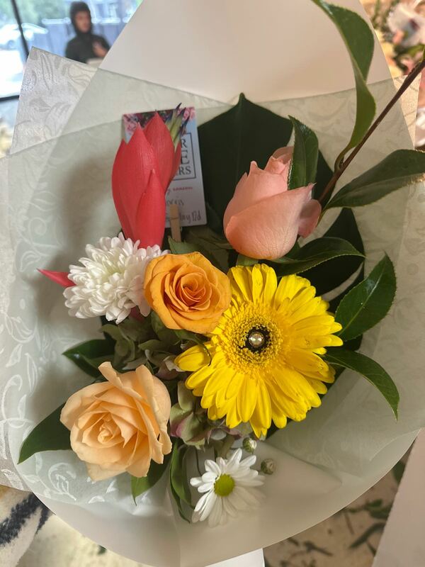 Flowers delivered to customer