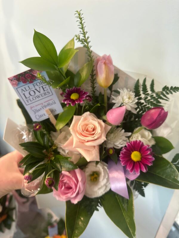Flowers delivered to customer