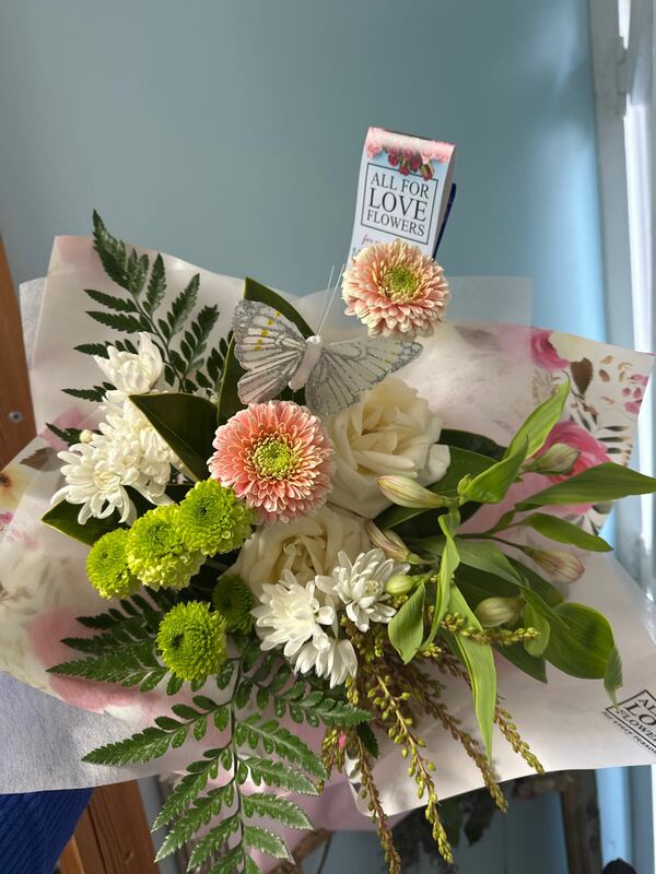 Flowers delivered to customer