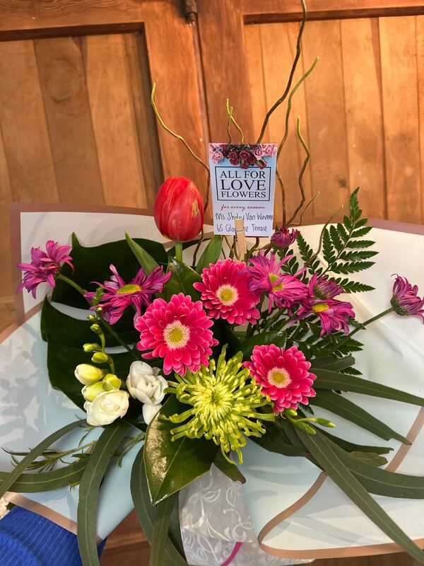Flowers delivered to customer