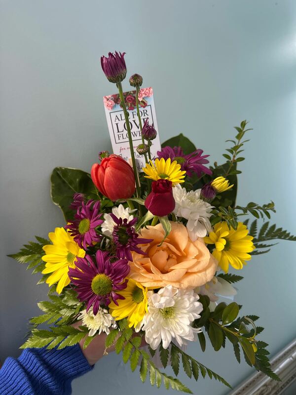 Flowers delivered to customer