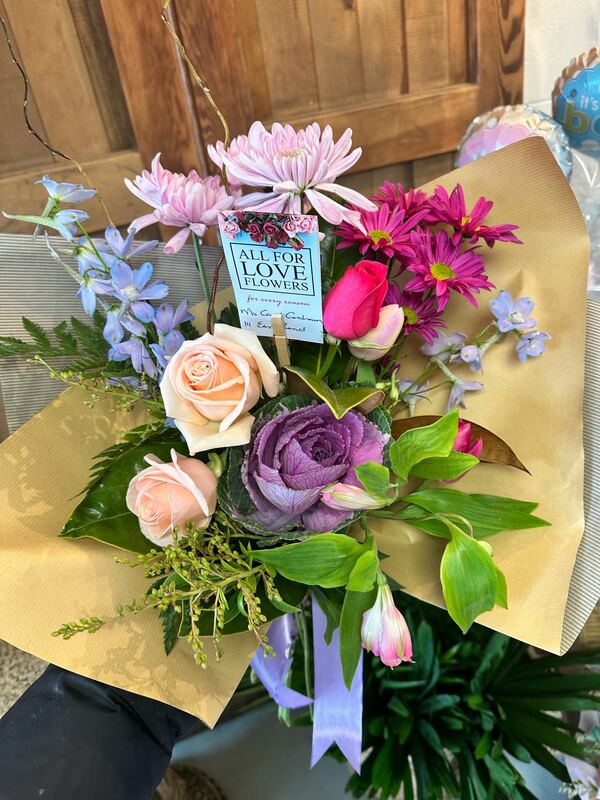 Flowers delivered to customer