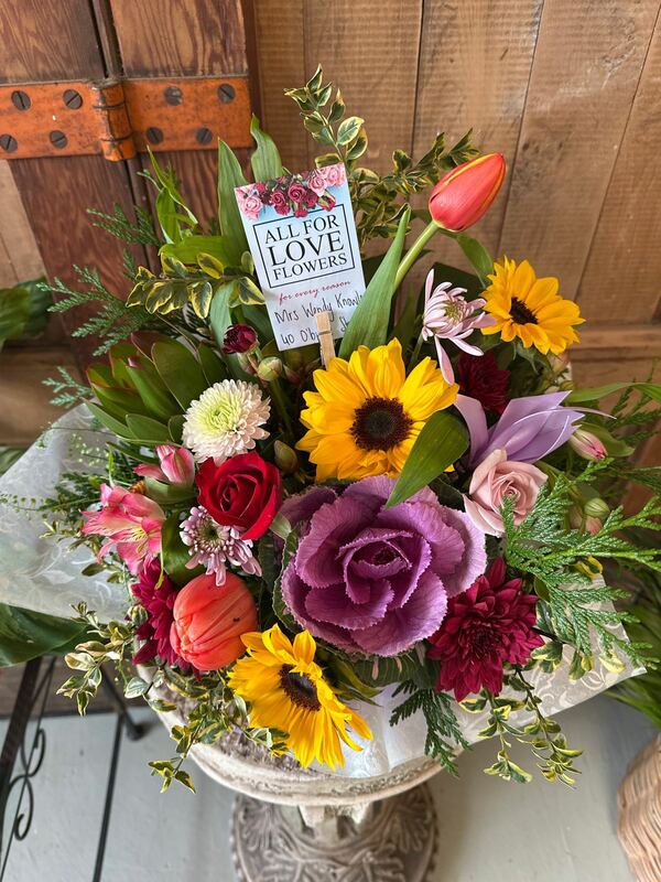 Flowers delivered to customer