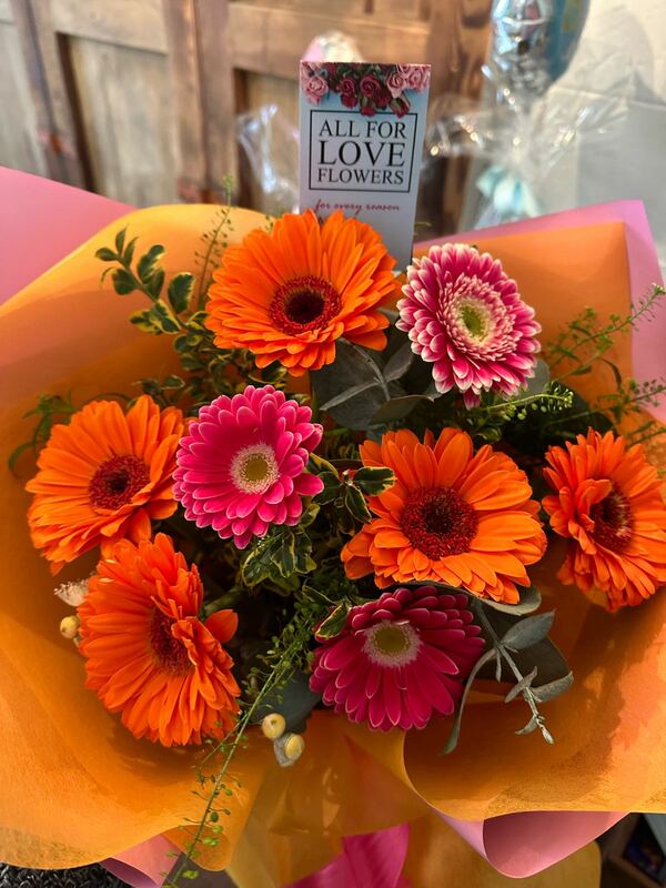 Flowers delivered to customer