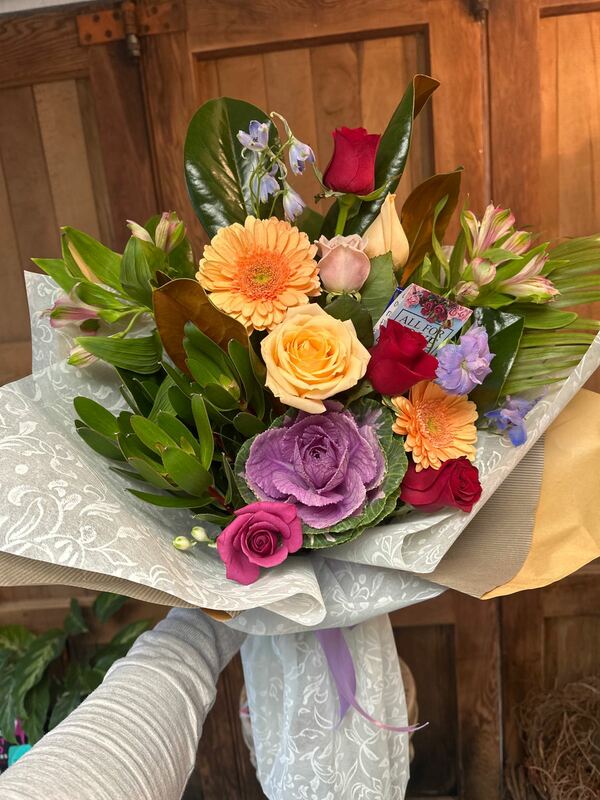 Flowers delivered to customer