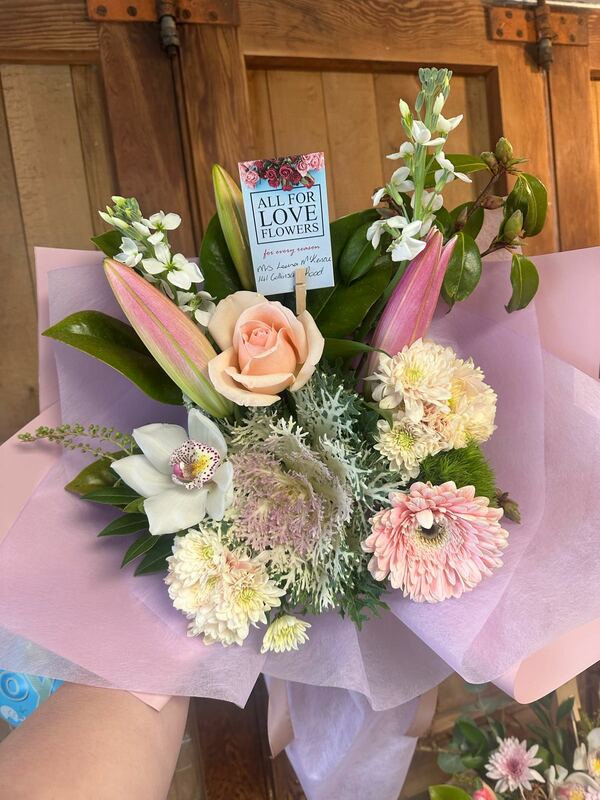 Flowers delivered to customer
