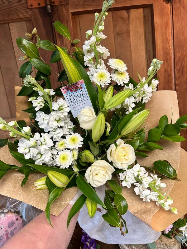 Flowers delivered to customer