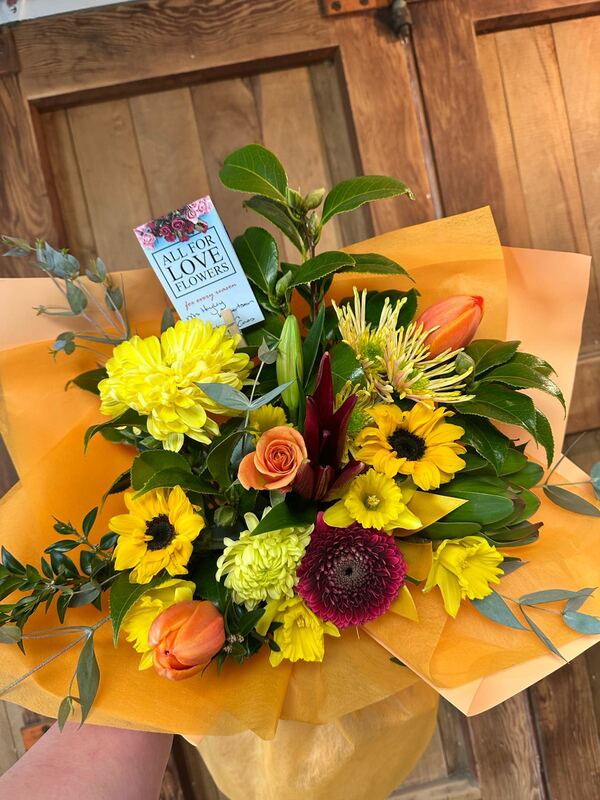 Flowers delivered to customer