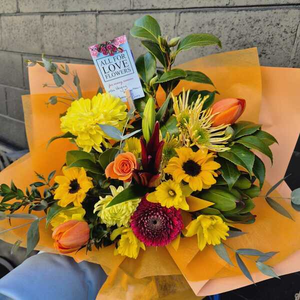 Flowers delivered to customer