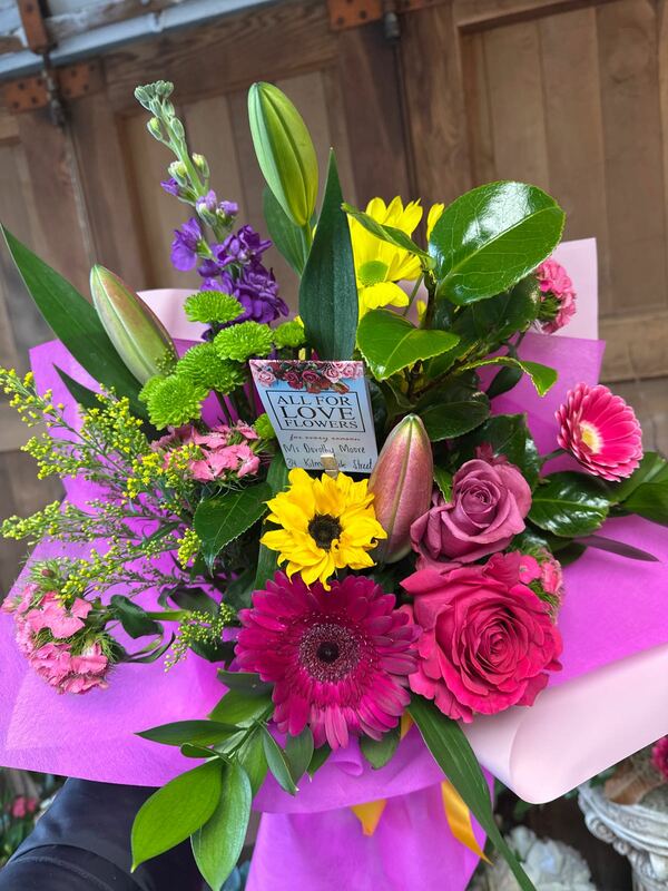 Flowers delivered to customer