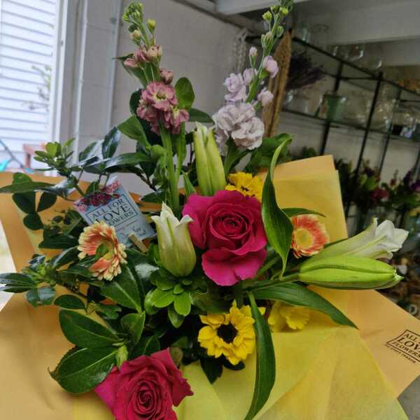 Flowers delivered to customer