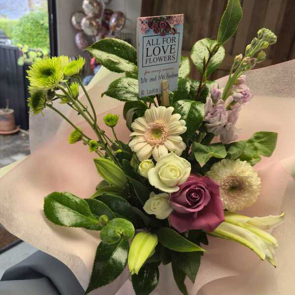 Flowers delivered to customer