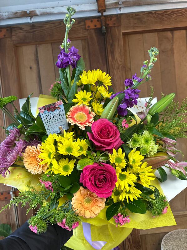 Flowers delivered to customer