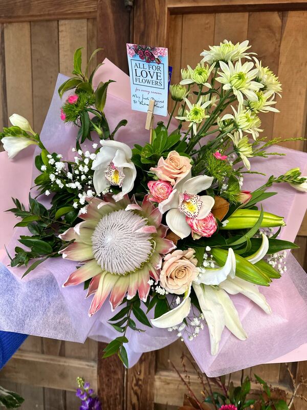 Flowers delivered to customer