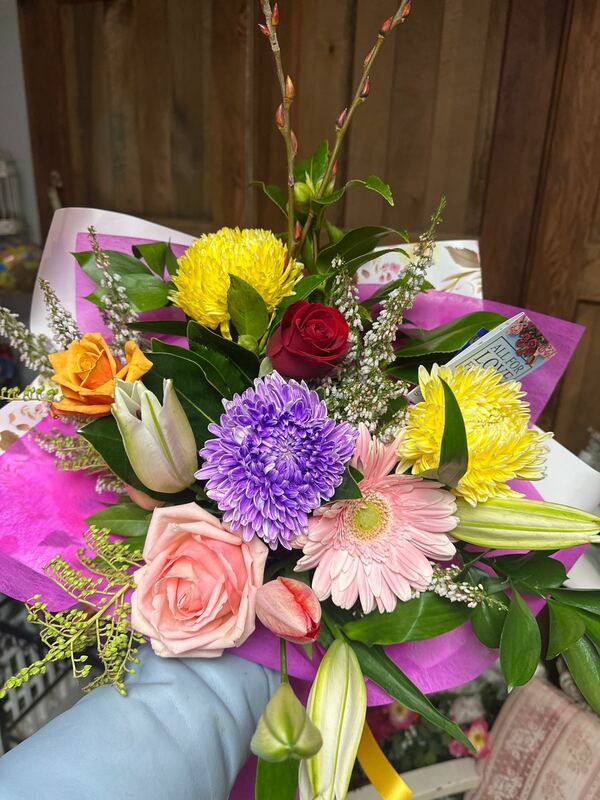 Flowers delivered to customer