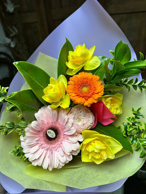 Flowers delivered to customer