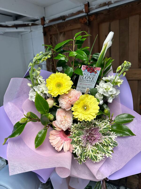 Flowers delivered to customer