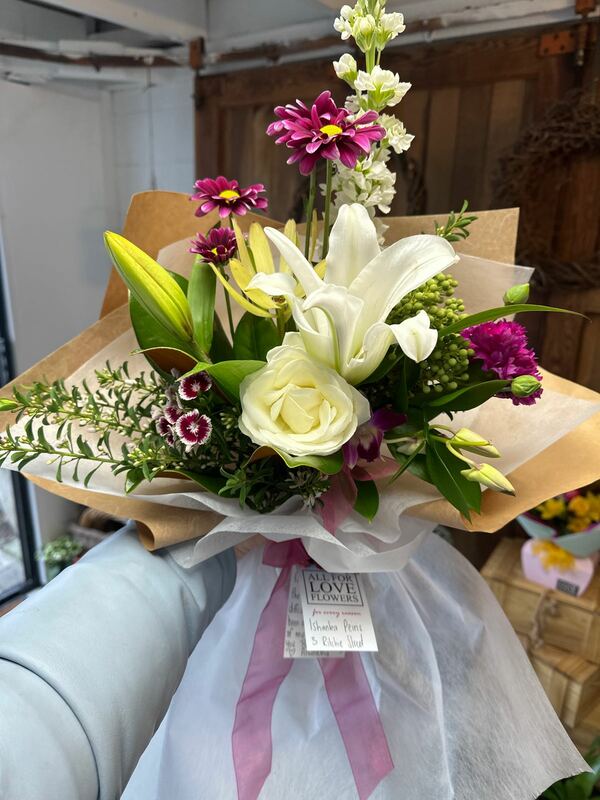 Flowers delivered to customer