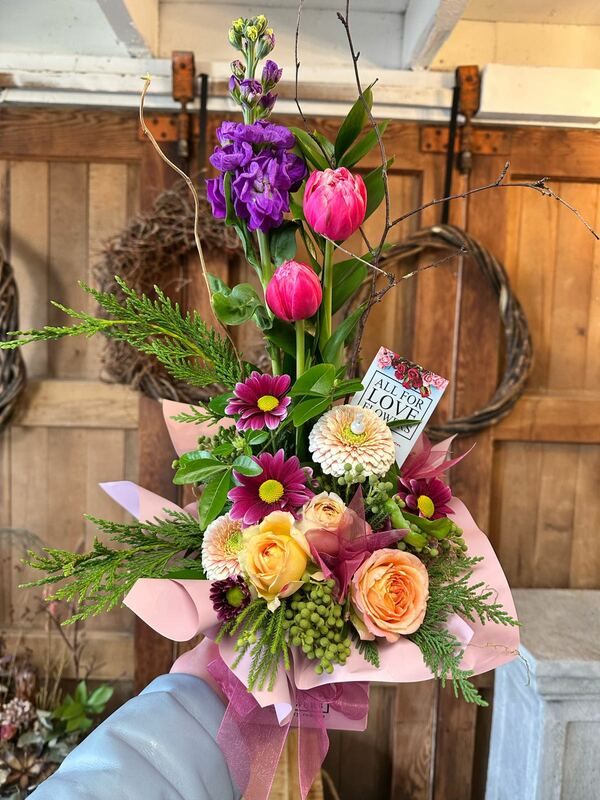 Flowers delivered to customer