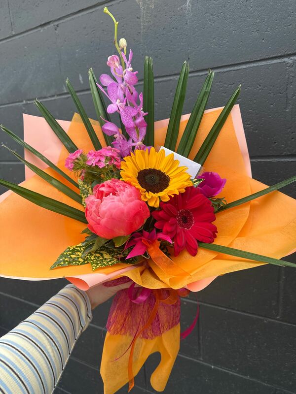 Flowers delivered to customer