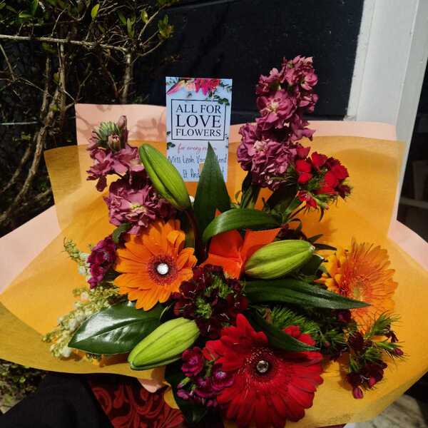 Flowers delivered to customer