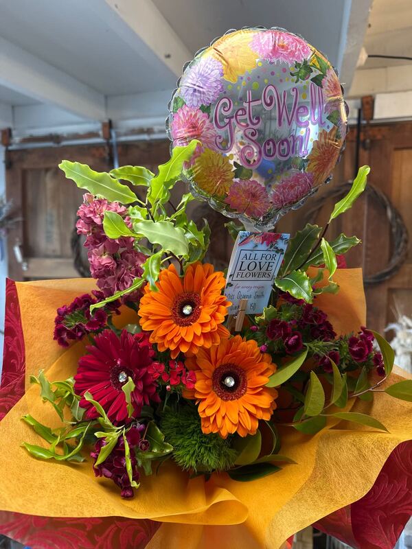 Flowers delivered to customer