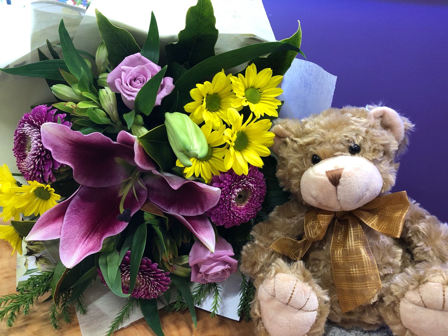 Flowers delivered to customer